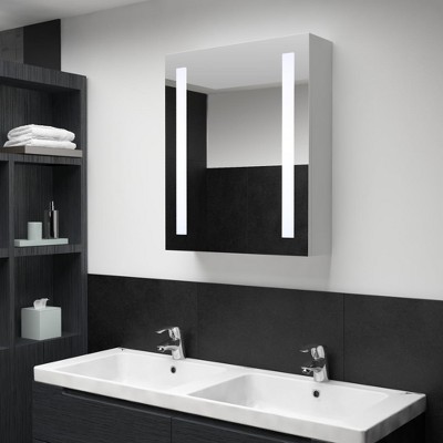 vidaXL LED Bathroom Mirror Cabinet 19.7 in.x5.1 in.x27.6 in.