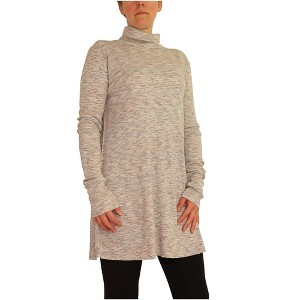 Free People Womens Stonecold Turtleneck Pullover Blouse, Off-White, Small - 1 of 4