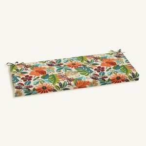 Pillow Perfect Lensing Jungle Outdoor Bench Cushion Off-White: Weather-Resistant with Zippered Closure - 1 of 4