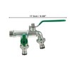 Unique Bargains Double Valve Water Tap for Home Outdoor Garden Tool Green 1 Set - 2 of 4