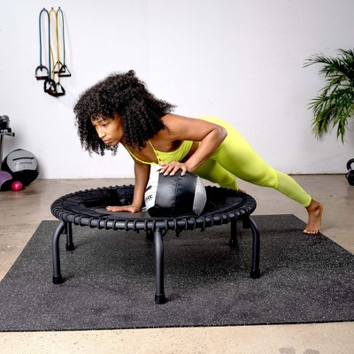 Black Round Heavy Duty Fitness Trampoline with Enclosure