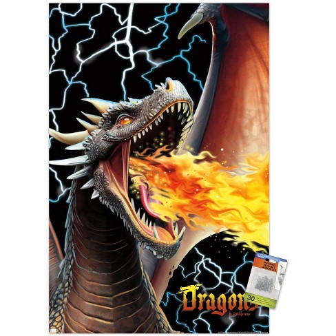 Trends International PD Moreno - Dragon Lightning Unframed Wall Poster Prints - image 1 of 4