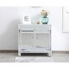 Elegant Lighting 29 inch mirrored cabinet in white - 2 of 4