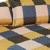 Slickblue 3PC Quilt Set, Hand-Stitched Patch Design, Full/Queen, Reversible, 100% TC Fabric, Multiple Color Options - 3 of 4
