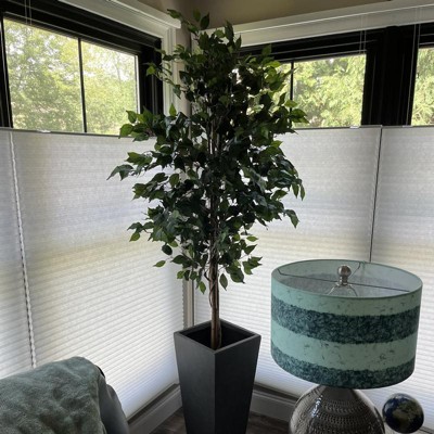 Nearly Natural 6H Elegant Ficus Artificial Tree 6H x 18 W x 15 D BlackGreen  - Office Depot