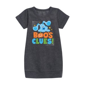 Girls' - Blue's Clues & You! - Boo's Clues Graphic Short Sleeve Fleece Dress - 1 of 3