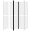 vidaXL 5-Panel Room Divider - Modern Privacy Screens, Flexible Room Partitions, Space Divider with Durable, Breathable Fabric, Foldable - White - 4 of 4
