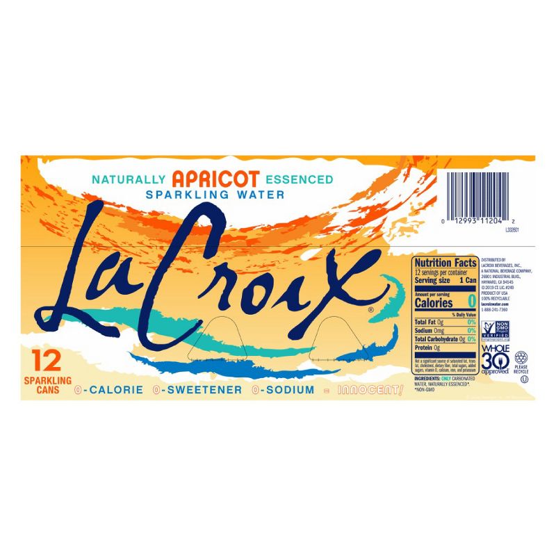 La Croix Apricot Sparkling Water - Case of 2/12 pack, 12 oz, 5 of 8