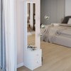 VYNXARIA 63" Simple Stylish Dressing Mirror Cabinet,Full Body Mirror Cabinet,Extra Large Mirror,Multi Layer High Capacity Storage£¬White - 3 of 4