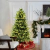 LuxenHome 6Ft Pre-Lit Green Full Artificial Pine Christmas Tree with 8 Light Functions - 3 of 4