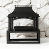 40" Wood Burning Fire Pit Chimney, 50,000 BTU Outdoor Steel Fireplace for Patio, Deck, Garden & Backyard - Black - 4 of 4