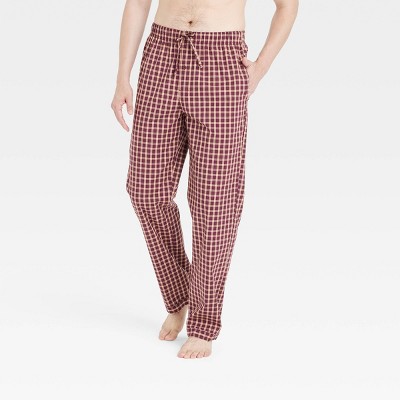 Target Goodfellow Men's Cotton Flannel Plaid Pajama Pants~Red Navy