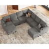 Belffin Chenille U-Shaped 8-Seater Modular Sectional - Convertible Sofa with Hidden Storage & Tool-Free Assembly - 4 of 4