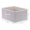 REGALWOVEN Collapsible Storage Bin with Handles for Organizing Clothes Blankets 2 Pcs - 4 of 4