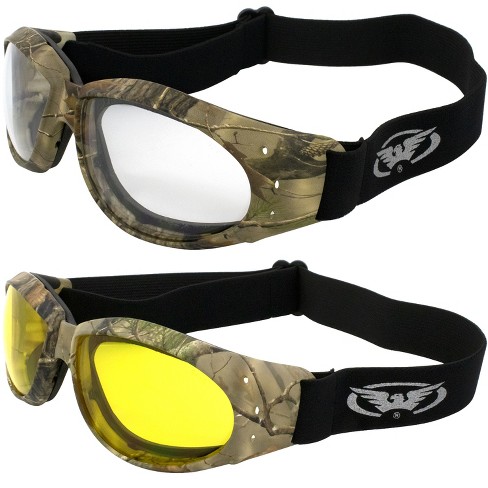 Occhiali Moto Global Vision Eliminator DX Con Lenti Gialle E Imbottitura