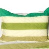 Slickblue 3 PC Handmade Full/Queen Quilt Set, Reversible Vermicelli Quilted, Horizontal Stripes, 37 Color Options - 2 of 4