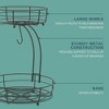 Gibson Home Harvest Season Two-Tier Fruit Basket with Banana Hanger – Black Metal Countertop Produce Stand - 3 of 4