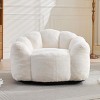 SEVOBAL Sofas Lotus Compression Bean Bag Sofa with Pull Ring Non-Slip Easy-Clean Fabric for Living Room Bedroom, White, 43.7"*39.76"*26.77" - 4 of 4