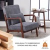 Sapphtopaz Modern Accent Chair with Pillow Upholstered Reading Chair with Solid Wood Legs Comfy Bedroom Arm Chair for Living Room, Bedroom - 4 of 4