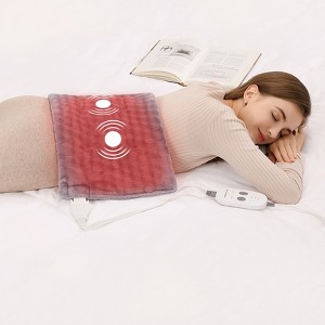 COZONY Weighted Heating Pad with Soothing Vibration, 3 Warmth Levels & 3 Massage Modes, Auto Timer, Portable - 1 of 4