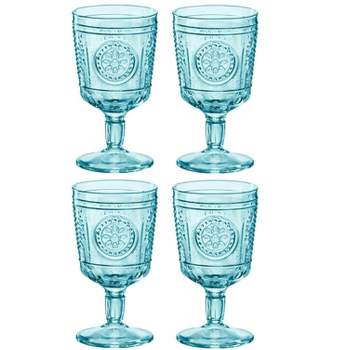 Elle Decor Acrylic Wine Goblets, Set Of 4, 15-ounce, Unbreakable Acrylic Wine  Glasses, Shatterproof Long Stemmed Glasses, Bar Drinking Cups, Blue : Target