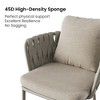 POVISON Khaki Outdoor Dining Chairs Set of 2, Outdoor Patio Furniture Dining Chairs - 4 of 4