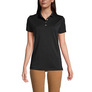 Lands' End Women's Short Sleeve Polyester Polo Shirt - 1 of 2