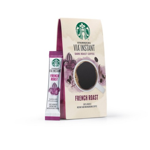 Starbucks VIA Instant Coffee Dark Roast Packets — French Roast — 1 box (8 packets) - image 1 of 4