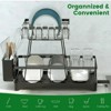 FONTOI 2-Tier Detachable Dish Drying Rack for Kitchen Counter, Dish Drainer with Utensil Holder & Cup Holder, Black, 11.9"*13.3"*16.6" - 2 of 4