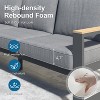 Heynemo Aluminum Outdoor Loveseat, All-Weather Metal Patio Furniture Sofa, Patio Sofa Chair for Porch Backyard Garden - 4 of 4