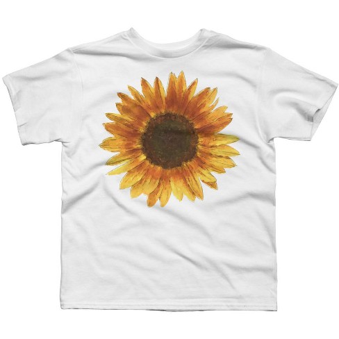 Boy's Design By Humans Sunflower By Maryedenoa T-shirt - White - Large ...