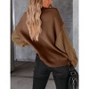 Women's Sweater Long Sleeve Top Rib Knit Crew Neck Sweate - 3 of 4