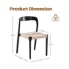 Infurnic Accent Chairs, Comfortable Woven Seat with Sturdy Legs, Modern Accent Chairs for Kitchen and Dining Room, Black, 17.53"*18.51"*29.92" - 4 of 4