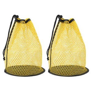 Unique Bargains Nylon Mesh Drawstring Golf Ball Storage Bags 2 Pcs - 1 of 4