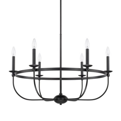 Capital Lighting Rylann 6 - Light Chandelier in  Matte Black