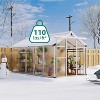 6x10 FT Polycarbonate Greenhouse, Heavy-Duty Aluminum Frame Walk-in Garden Greenhouse with Roof Vent for Backyard or Patio - 4 of 4