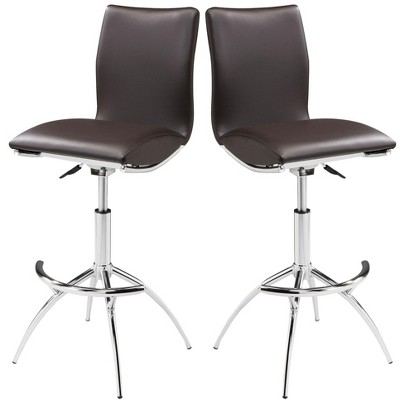 NicBex Set of 2 Bar Stools for Kitchen Island,Adjustable Counter Bar Stools with Metal Legs,Bar Chairs for Dining Rooms,Kitchens Islands