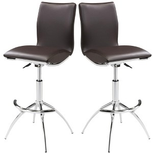 NicBex Set of 2 Bar Stools for Kitchen Island,Adjustable Counter Bar Stools with Metal Legs,Bar Chairs for Dining Rooms,Kitchens Islands - 1 of 4