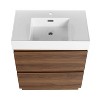 NicBex 30" Freestanding Bathroom Vanity with/whitout Top Resin Sink,Chic Bathroom Storage Cabinet with 2 Drawers,1.38"Pre-drilled Faucet(No Faucet) - 2 of 4