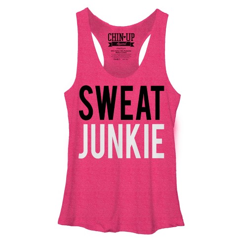 Women's Chin Up Sweat Junkie Racerback Tank Top : Target