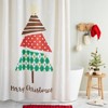 Juvale Merry Christmas Shower Curtain Set for Bathroom, 12 Hooks Included, 70 x 71 Inches - image 2 of 4