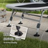 Vynxaria 180¡ã Adjustable Folding Camping Cot - Heavy Duty Portable Bed with Cushions & Headrest - 4 of 4