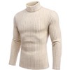 Ekouaer Mens Thermal Top Base Layers Turtleneck Long Sleeve Slim Fit Jumper Fall Winter Thermal Underwear Ribbed Lightweight - 2 of 4