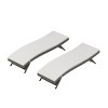 WestinTrends All Weather Wicker Outdoor Patio Chaise Lounge with Cushion (Set of 2) - 3 of 4
