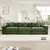 130" Oversized Cloud Modular Sectional Couch, Premium Corduroy 3-Seater. Extra-Thick Armrests, Good Resilience Cushion - 2 of 4