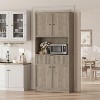 Kitchen Pantry Cabinet,70" Tall Pantry Storage Cabinet with Countertop for Dining Room - 2 of 4