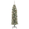 vidaXL Artificial Slim Christmas Tree with 300 LEDs Green 70.9 - 3 of 4