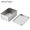 Unique Bargains Home Tinplate Sturdy Durable Portable Storage Box with Lids Silver Tone - 3 of 3