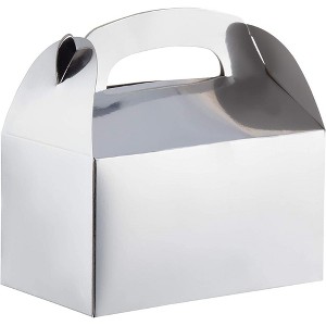 Juvale 24-Pack Silver Metallic Foil Treat Boxes for Wedding and Birthday Party - 1 of 4
