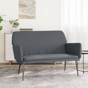 vidaXL Bench Dark Gray 42.5 in.x31.1 in.x31.1 in. Velvet - 1 of 4